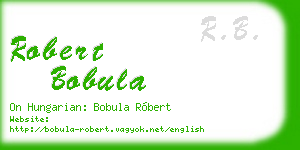robert bobula business card