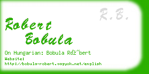 robert bobula business card